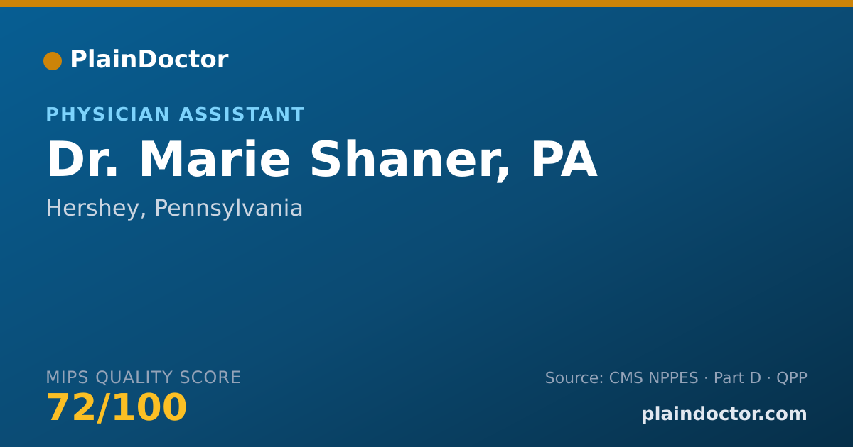 Shareable card for Marie Shaner, PA - Physician Assistant, Hershey, PA