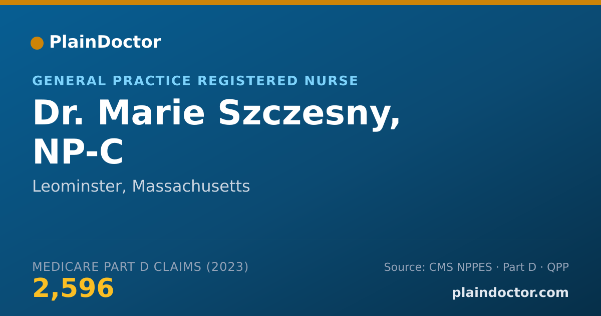 Shareable card for Marie Szczesny, NP-C - General Practice Registered Nurse, Leominster, MA
