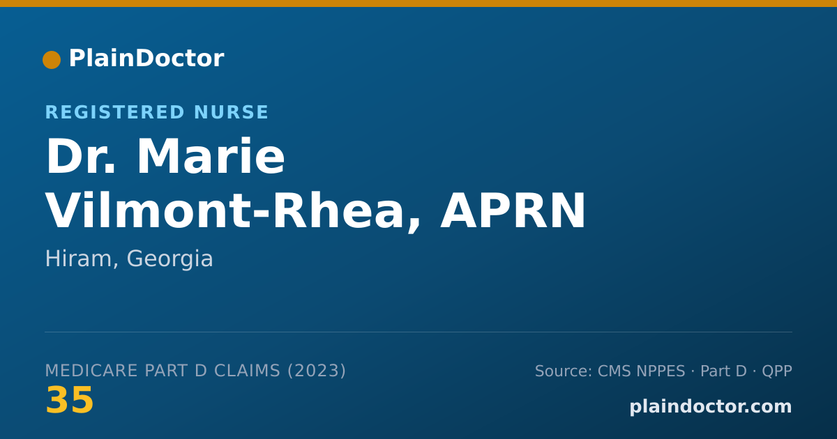 Shareable card for Marie Vilmont-Rhea, APRN - Registered Nurse, Hiram, GA
