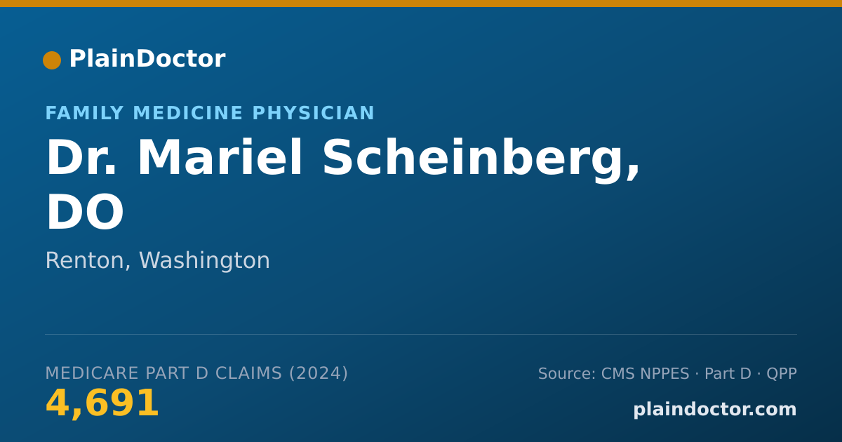 Shareable card for Mariel Scheinberg, DO - Family Medicine Physician, Renton, WA