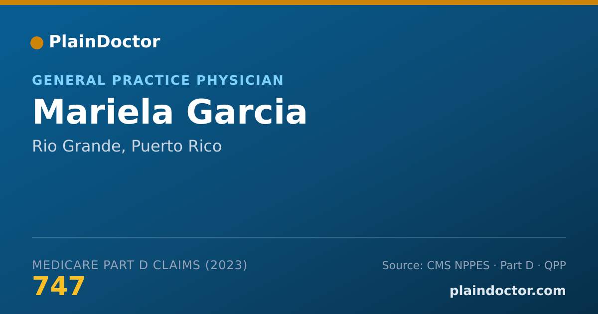 Shareable card for Mariela Garcia - General Practice Physician, Rio Grande, PR