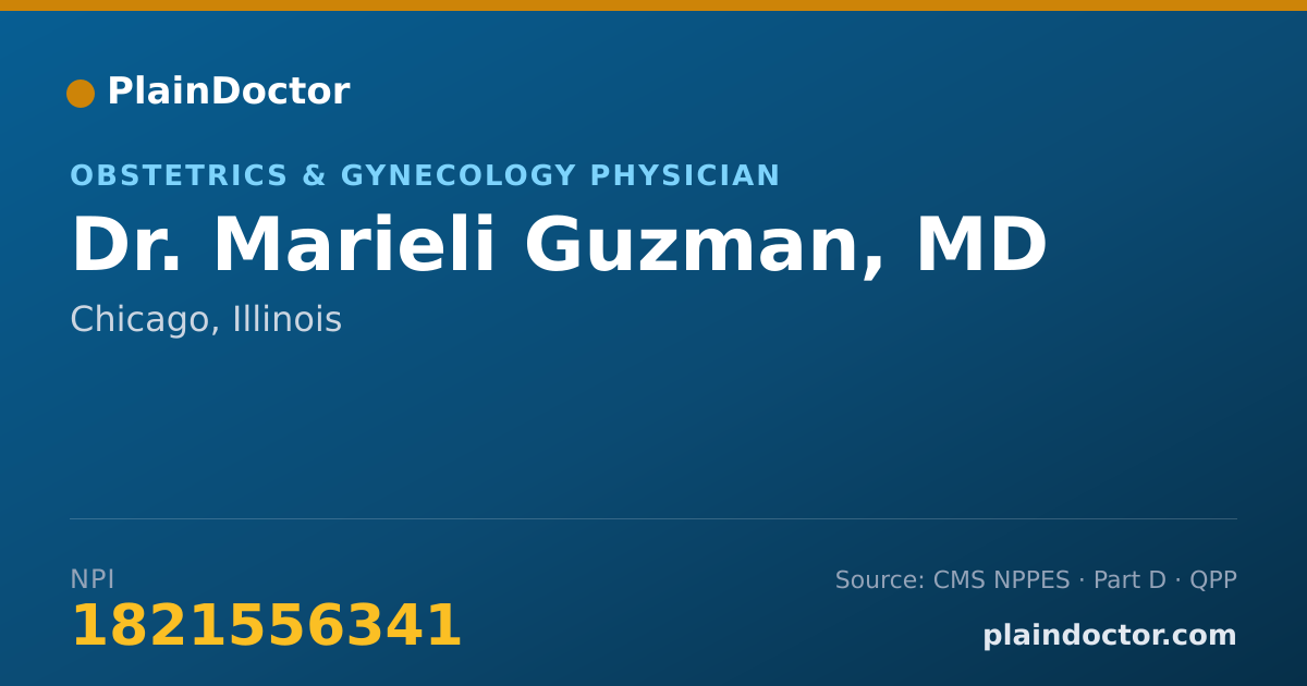 Shareable card for Marieli Guzman, MD - Obstetrics & Gynecology Physician, Chicago, IL