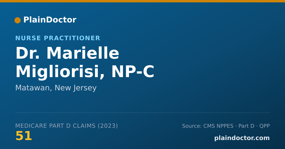 Shareable card for Marielle Migliorisi, NP-C - Nurse Practitioner, Matawan, NJ