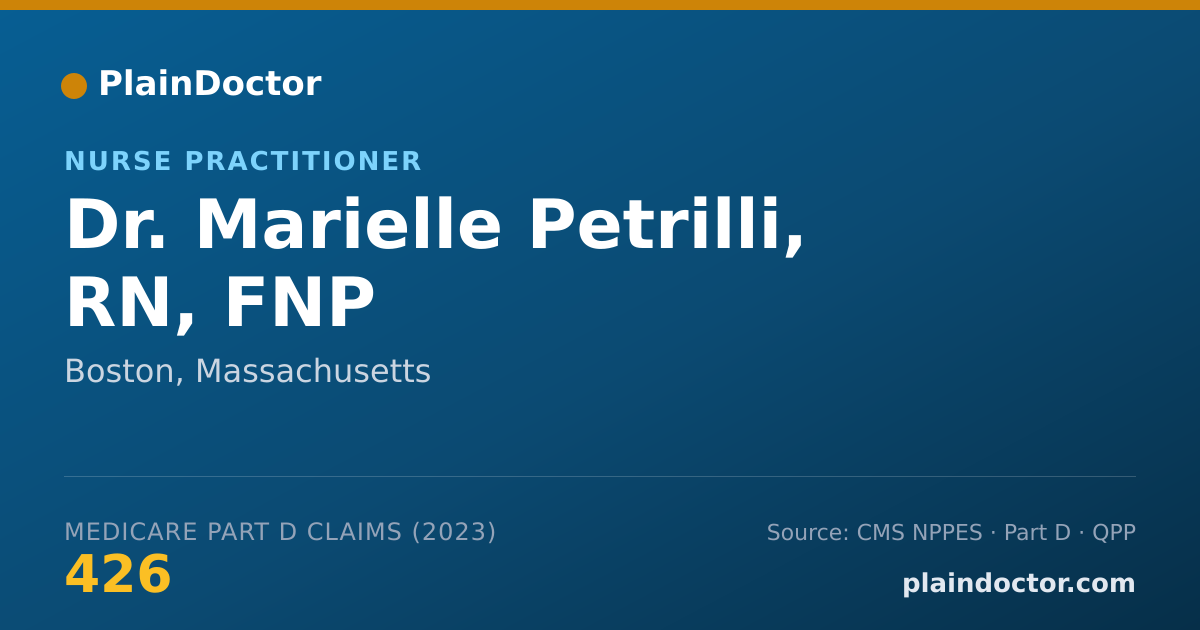 Shareable card for Marielle Petrilli, RN, FNP - Nurse Practitioner, Boston, MA