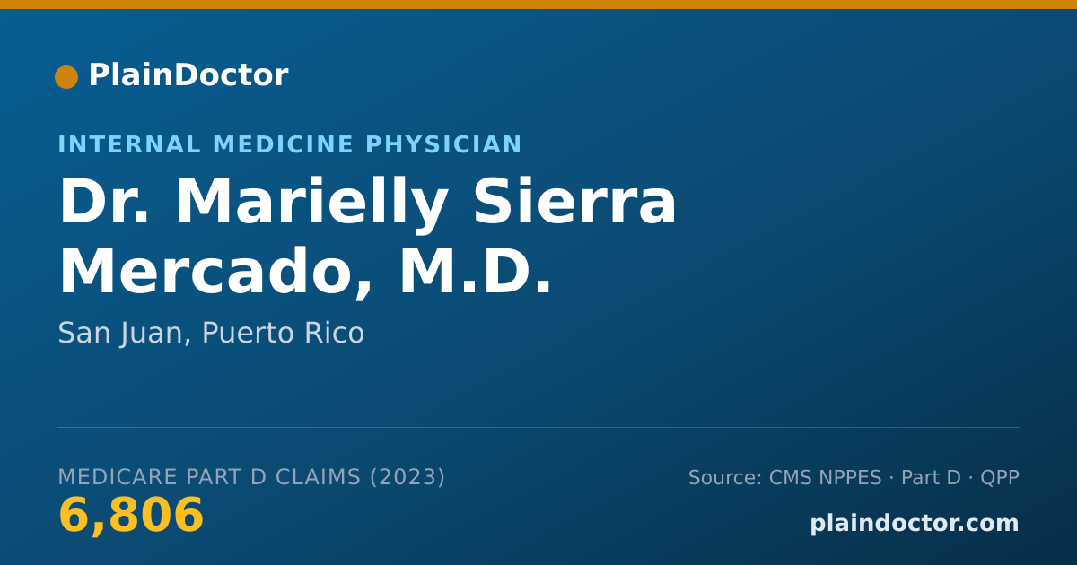 Shareable card for Marielly Sierra Mercado, M.D. - Internal Medicine Physician, San Juan, PR