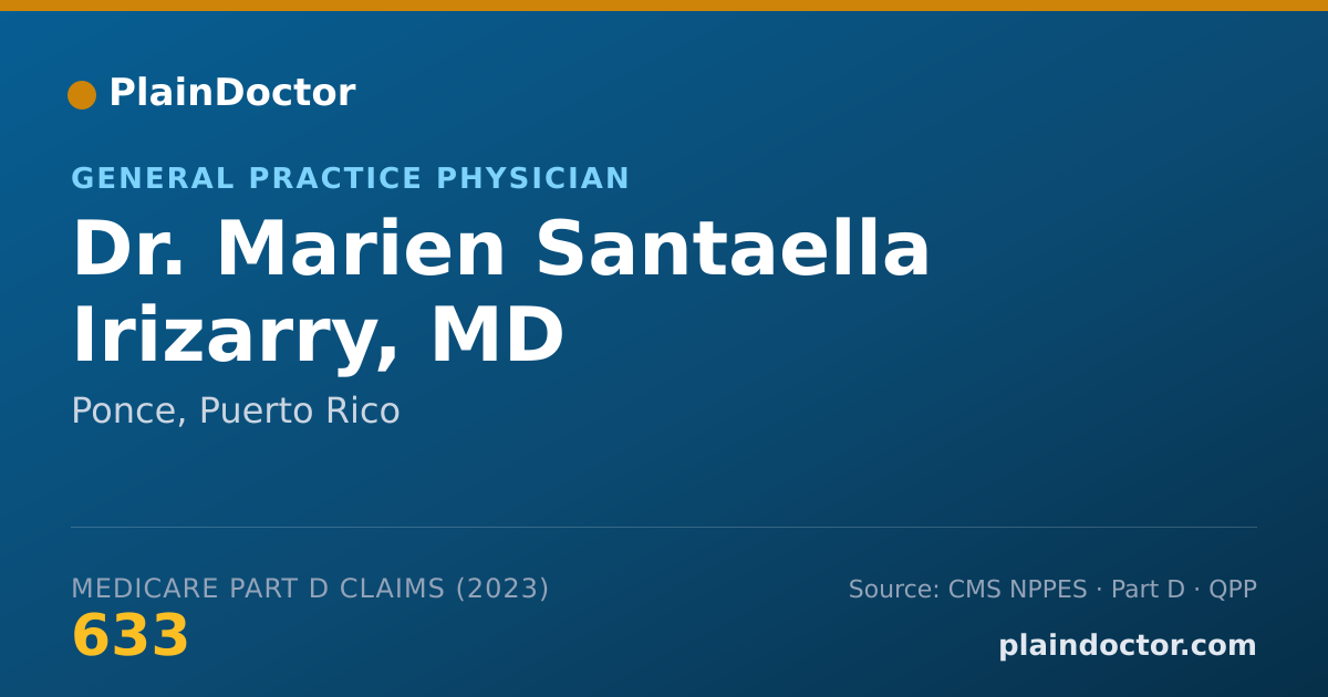 Shareable card for Marien Santaella Irizarry, MD - General Practice Physician, Ponce, PR