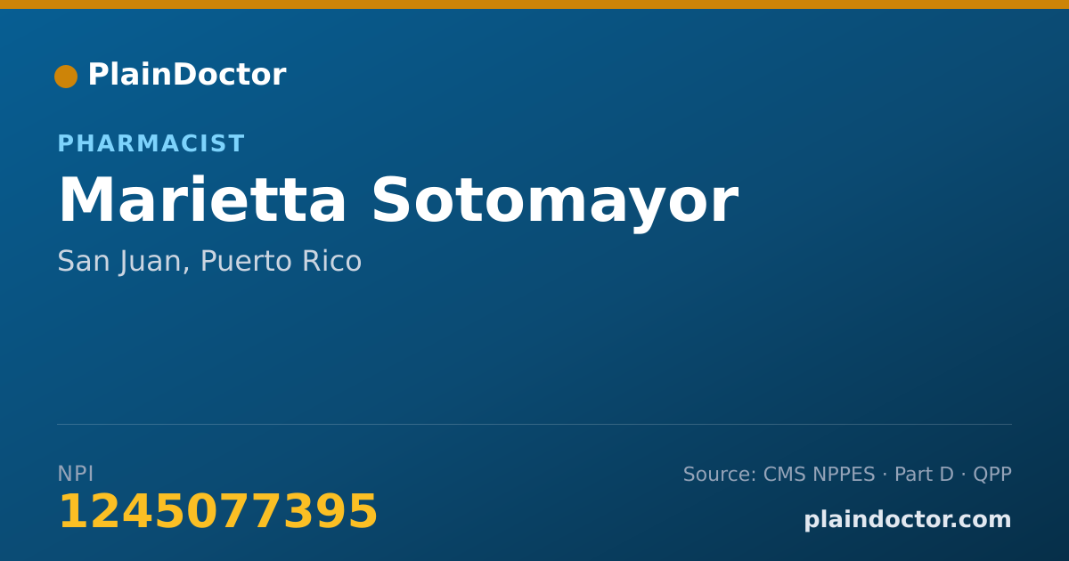 Shareable card for Marietta Sotomayor - Pharmacist, San Juan, PR