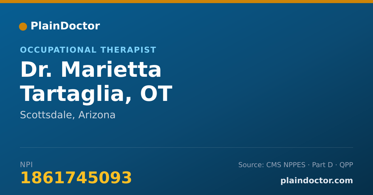 Shareable card for Marietta Tartaglia, OT - Occupational Therapist, Scottsdale, AZ