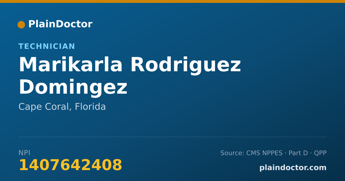 Shareable card for Marikarla Rodriguez Domingez - Technician, Cape Coral, FL