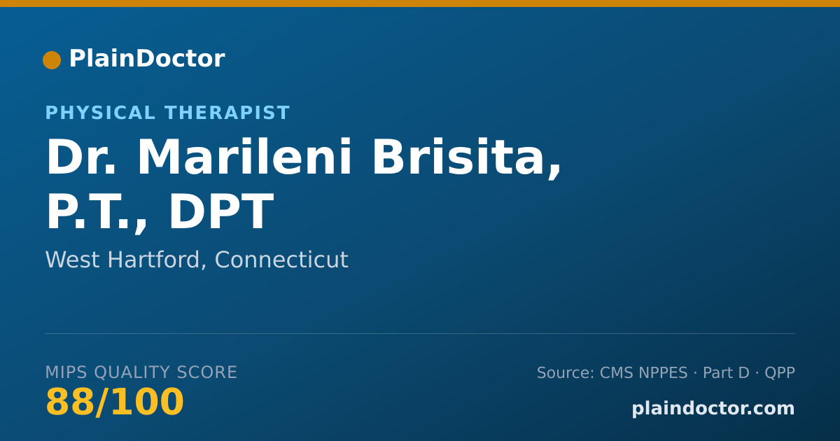 Shareable card for Marileni Brisita, P.T., DPT - Physical Therapist, West Hartford, CT