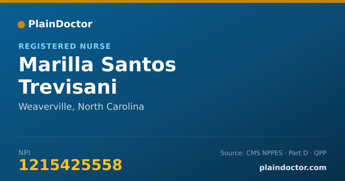 Shareable card for Marilla Santos Trevisani - Registered Nurse, Weaverville, NC