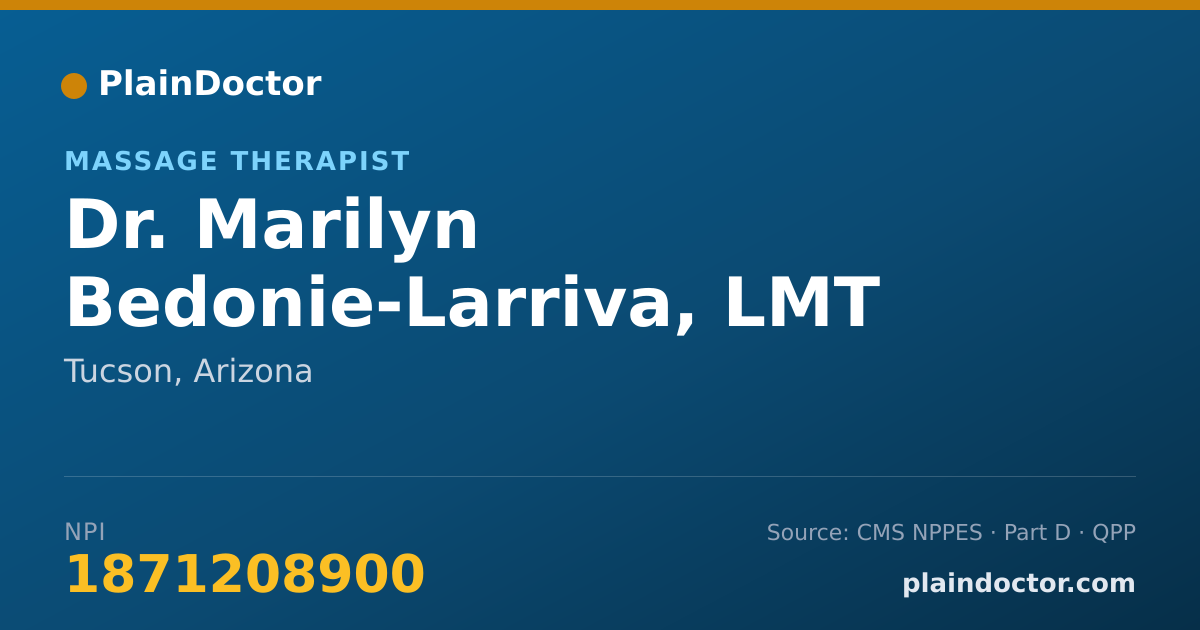 Shareable card for Marilyn Bedonie-Larriva, LMT - Massage Therapist, Tucson, AZ