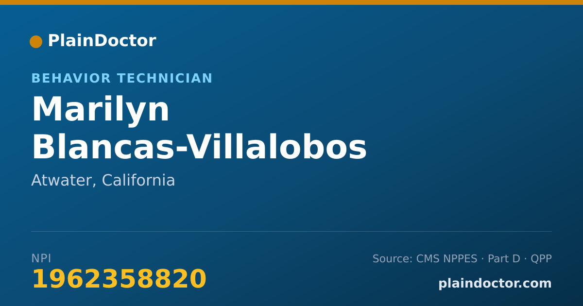 Shareable card for Marilyn Blancas-Villalobos - Behavior Technician, Atwater, CA
