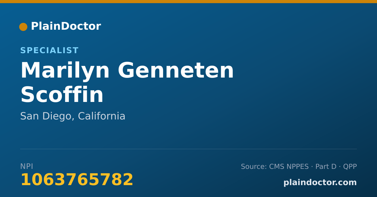 Shareable card for Marilyn Genneten Scoffin - Specialist, San Diego, CA