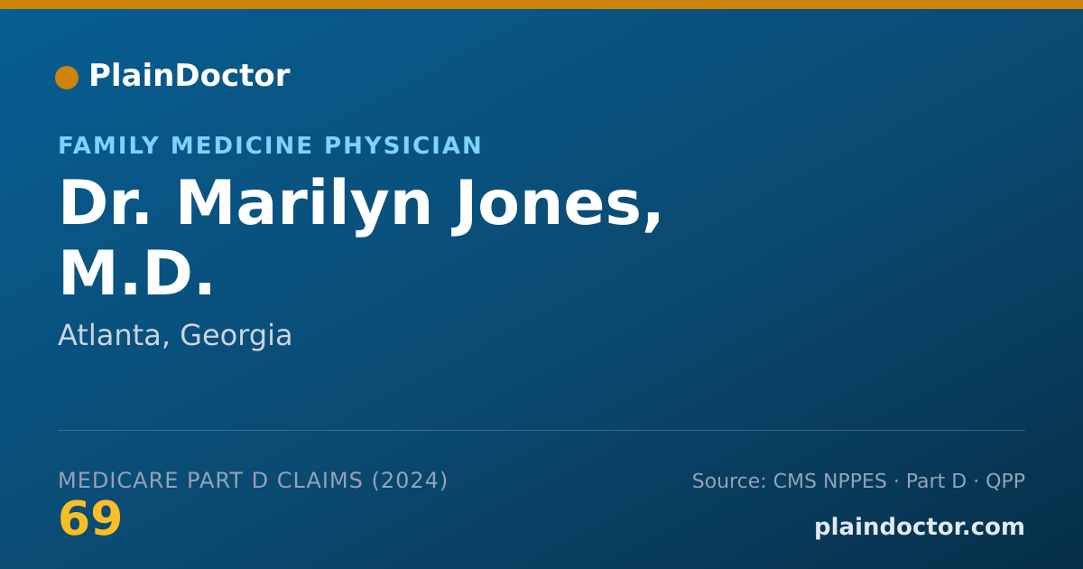 Shareable card for Marilyn Jones, M.D. - Family Medicine Physician, Atlanta, GA