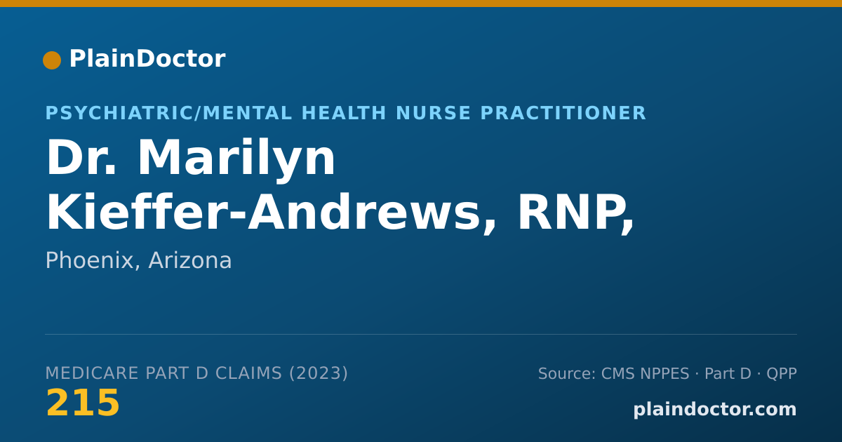 Shareable card for Marilyn Kieffer-Andrews, RNP, PH.D. - Psychiatric/Mental Health Nurse Practitioner, Phoenix, AZ