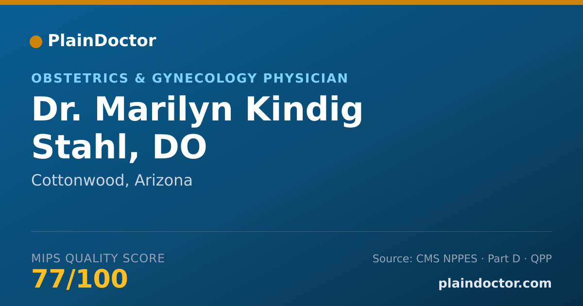 Shareable card for Marilyn Kindig Stahl, DO - Obstetrics & Gynecology Physician, Cottonwood, AZ