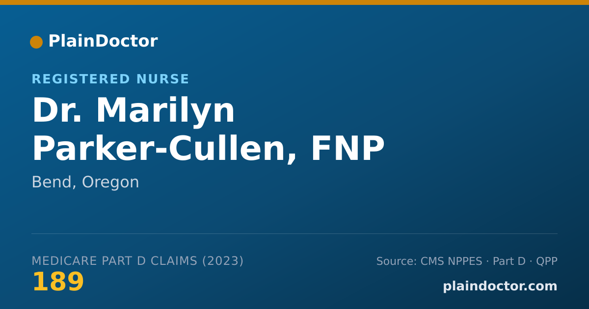 Shareable card for Marilyn Parker-Cullen, FNP - Registered Nurse, Bend, OR