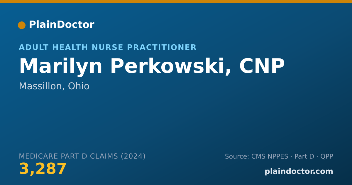 Shareable card for Marilyn Perkowski, CNP - Adult Health Nurse Practitioner, Massillon, OH
