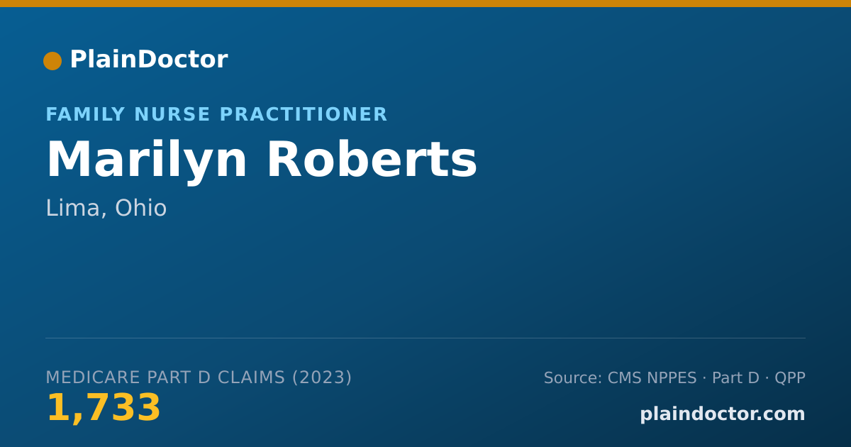 Shareable card for Marilyn Roberts - Family Nurse Practitioner, Lima, OH