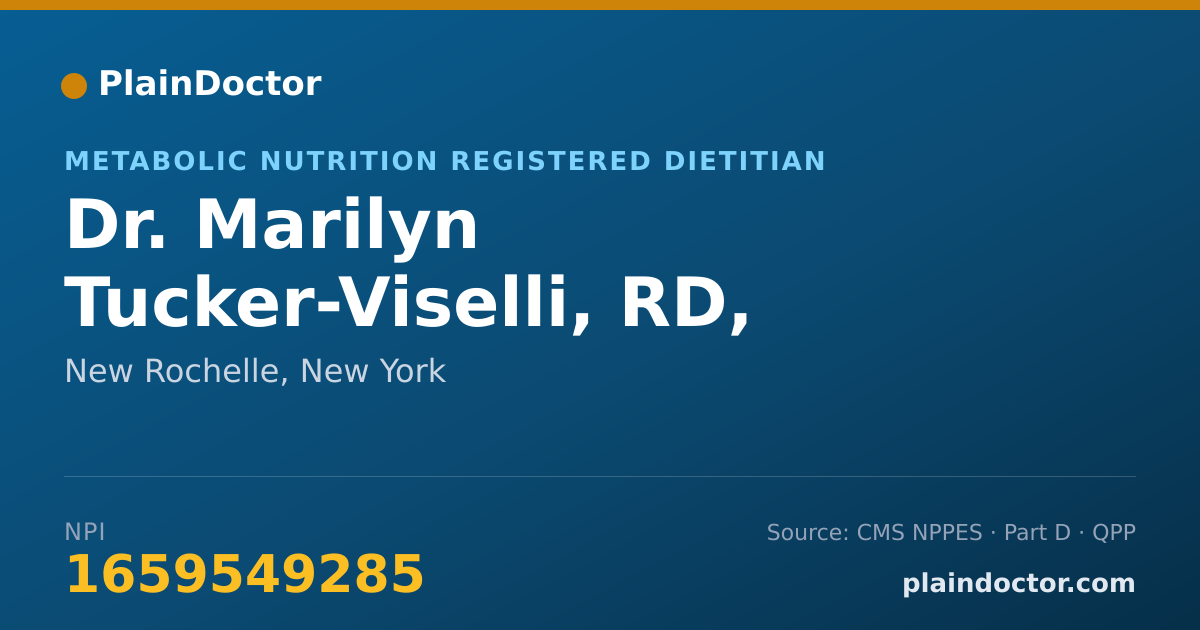 Shareable card for Marilyn Tucker-Viselli, RD, CDE - Metabolic Nutrition Registered Dietitian, New Rochelle, NY