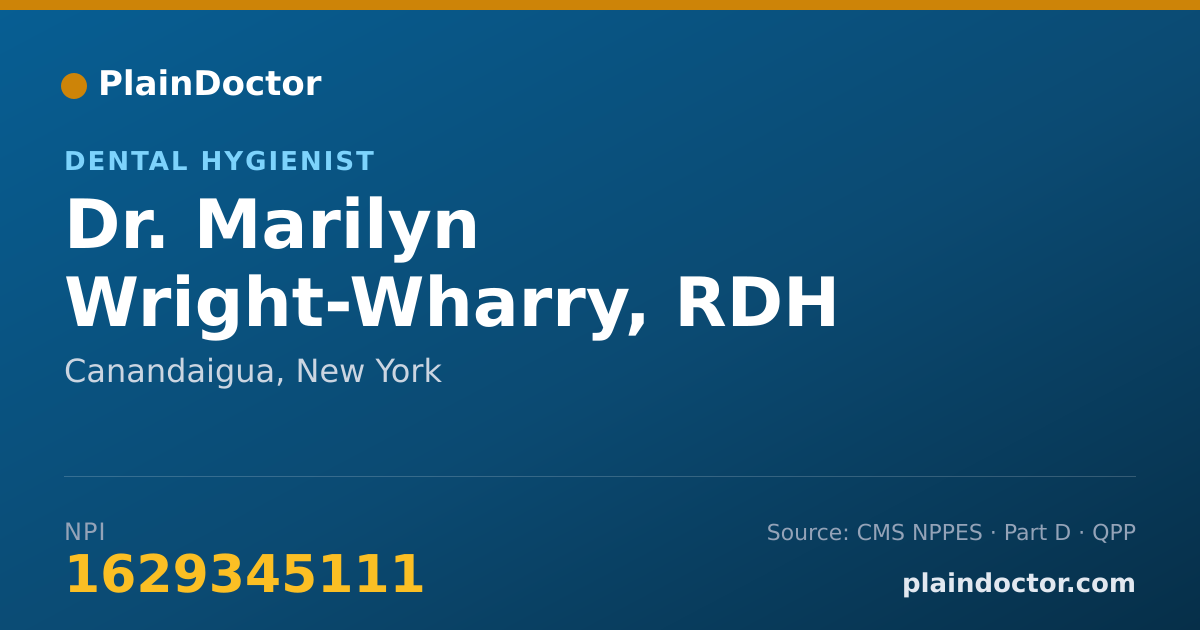Shareable card for Marilyn Wright-Wharry, RDH - Dental Hygienist, Canandaigua, NY