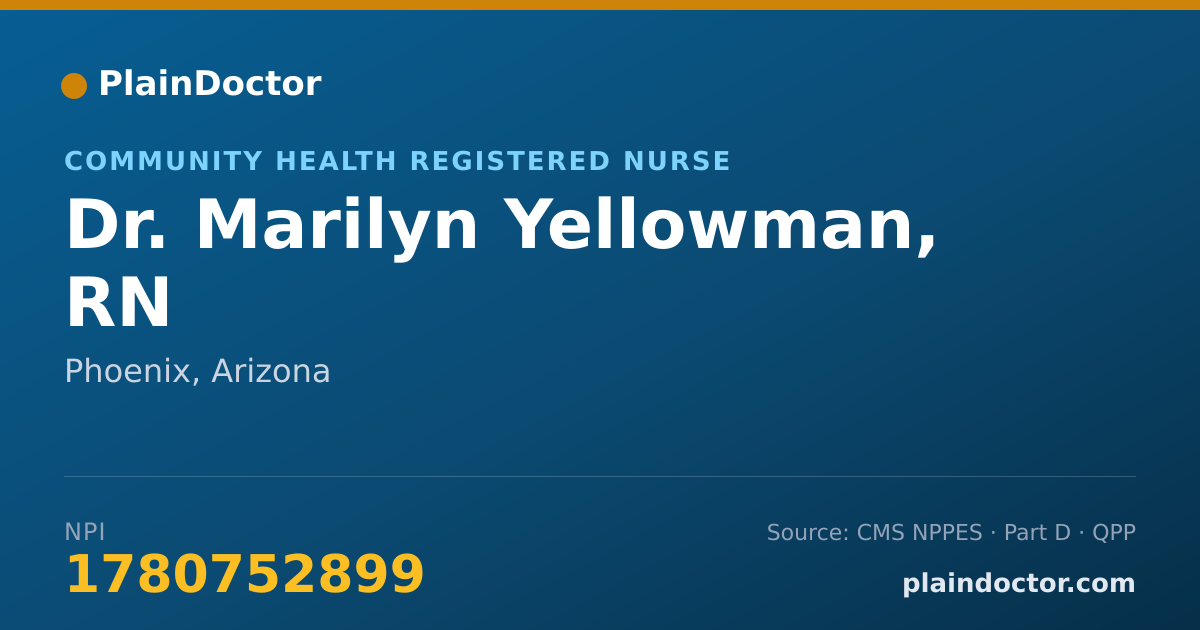 Shareable card for Marilyn Yellowman, RN - Community Health Registered Nurse, Phoenix, AZ