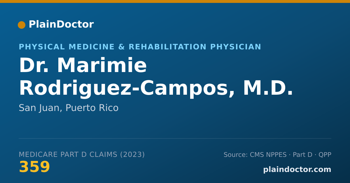 Shareable card for Marimie Rodriguez-Campos, M.D. - Physical Medicine & Rehabilitation Physician, San Juan, PR