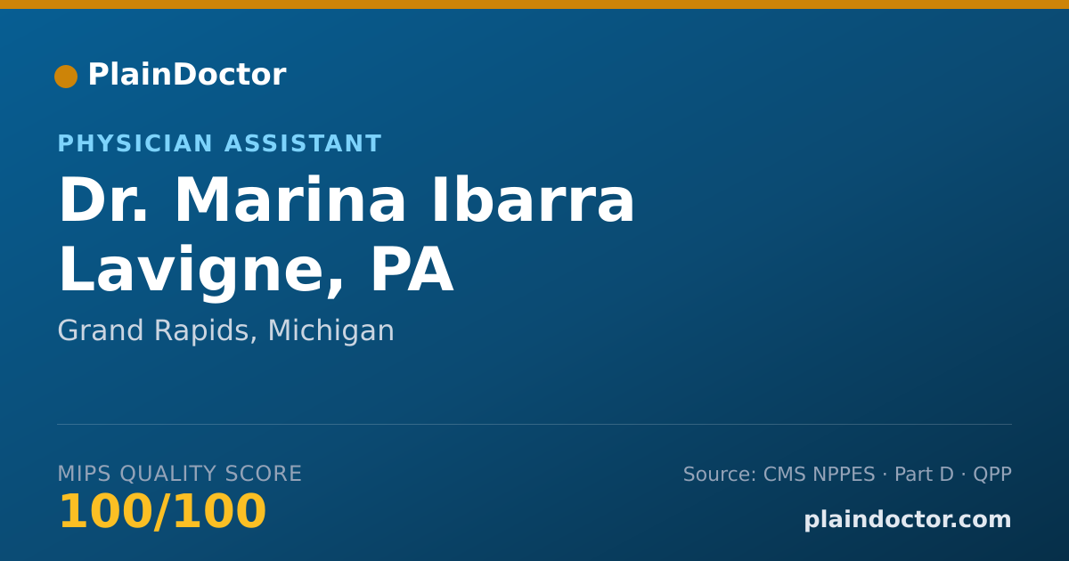 Shareable card for Marina Ibarra Lavigne, PA - Physician Assistant, Grand Rapids, MI