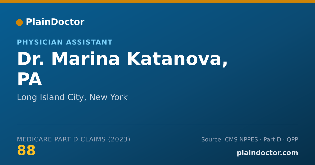 Shareable card for Marina Katanova, PA - Physician Assistant, Long Island City, NY
