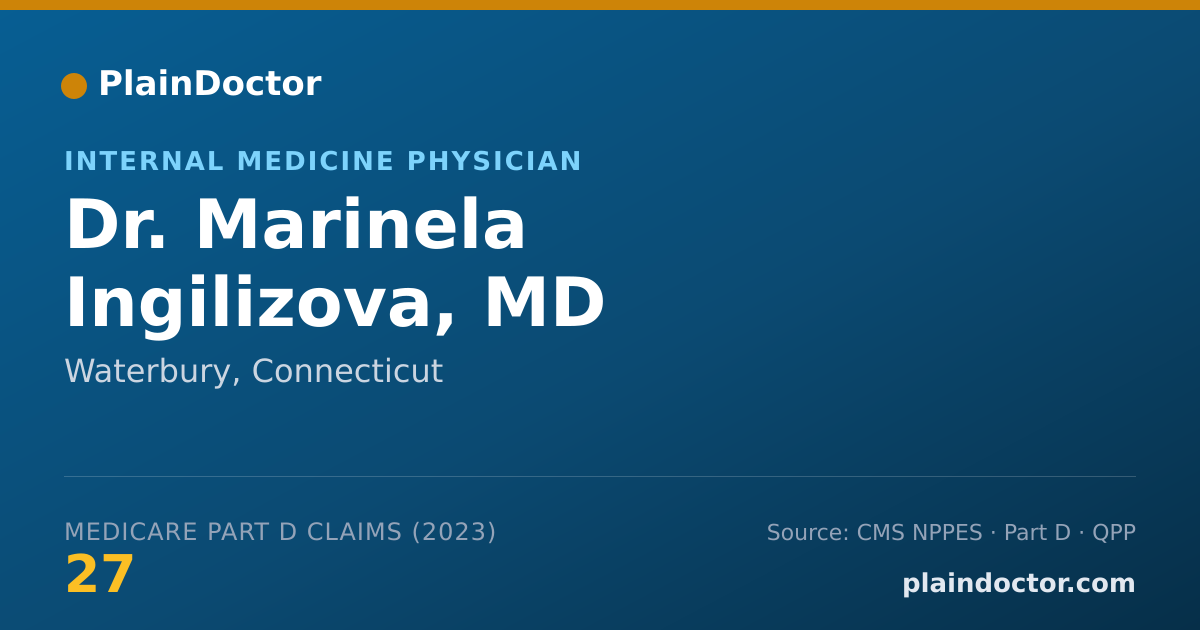 Shareable card for Marinela Ingilizova, MD - Internal Medicine Physician, Waterbury, CT