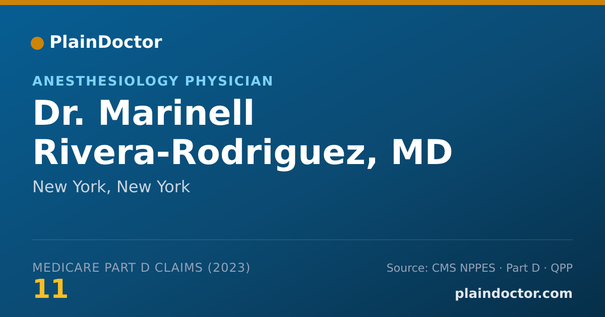 Shareable card for Marinell Rivera-Rodriguez, MD - Anesthesiology Physician, New York, NY