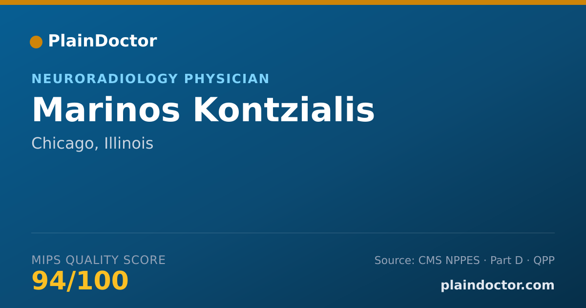 Shareable card for Marinos Kontzialis - Neuroradiology Physician, Chicago, IL