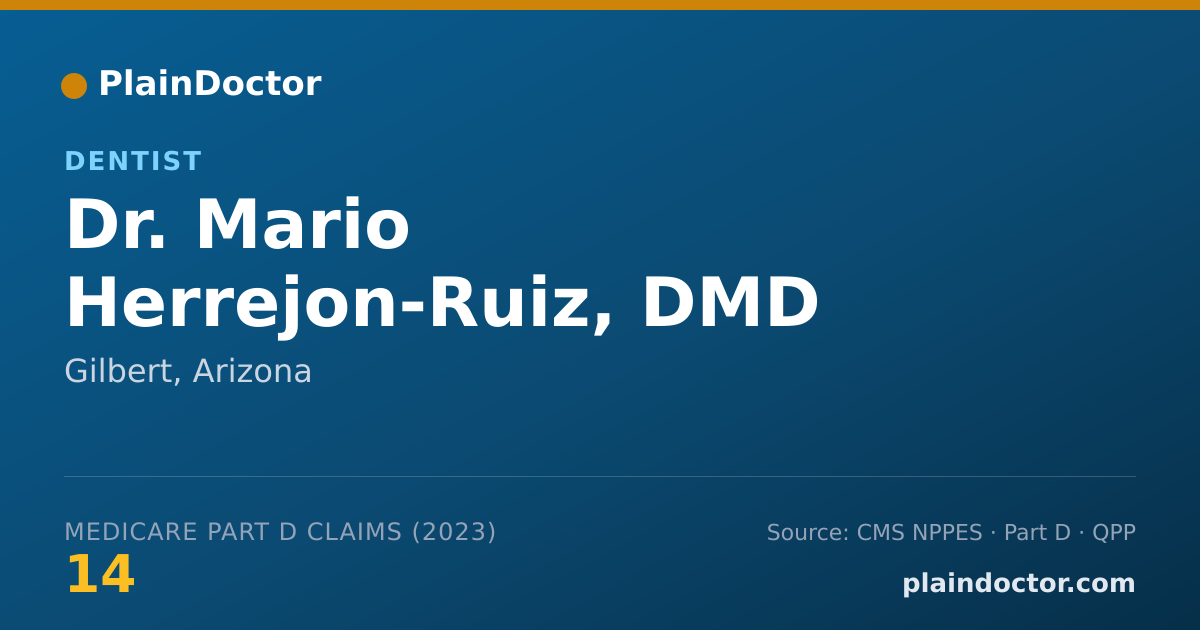 Shareable card for Mario Herrejon-Ruiz, DMD - Dentist, Gilbert, AZ