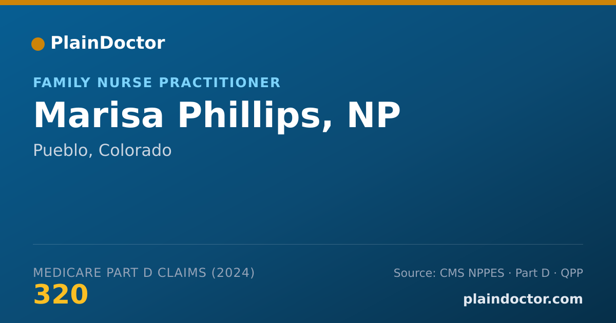 Shareable card for Marisa Phillips, NP - Family Nurse Practitioner, Pueblo, CO
