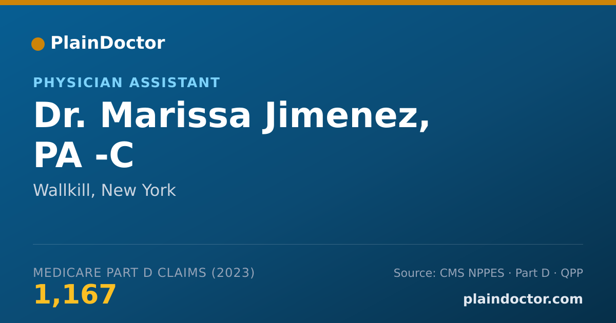 Shareable card for Marissa Jimenez, PA -C - Physician Assistant, Wallkill, NY