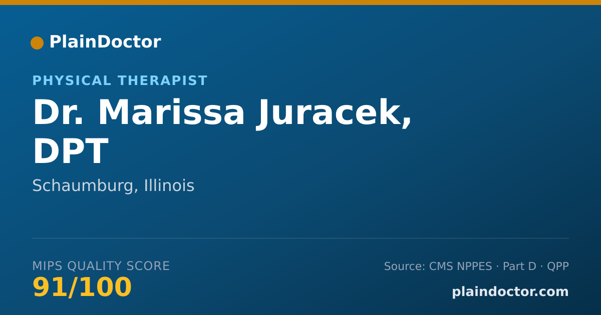 Shareable card for Marissa Juracek, DPT - Physical Therapist, Schaumburg, IL