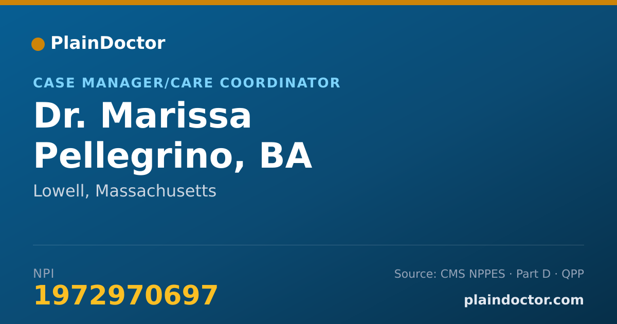 Shareable card for Marissa Pellegrino, BA - Case Manager/Care Coordinator, Lowell, MA