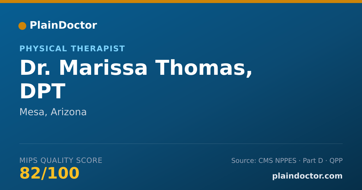 Shareable card for Marissa Thomas, DPT - Physical Therapist, Mesa, AZ
