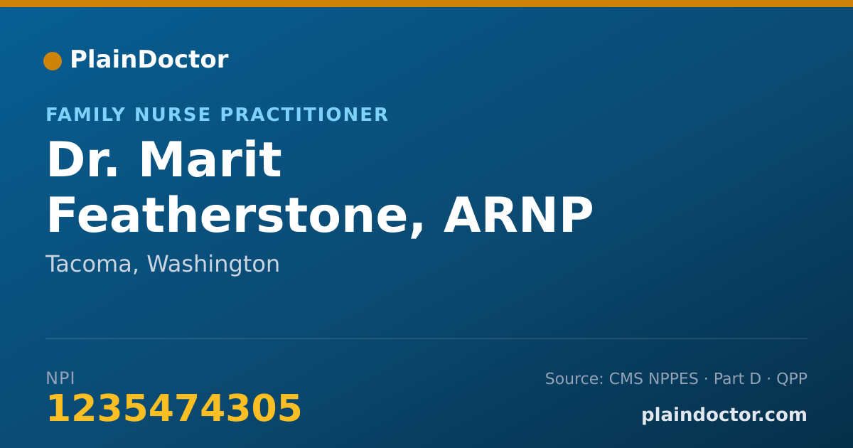 Shareable card for Marit Featherstone, ARNP - Family Nurse Practitioner, Tacoma, WA