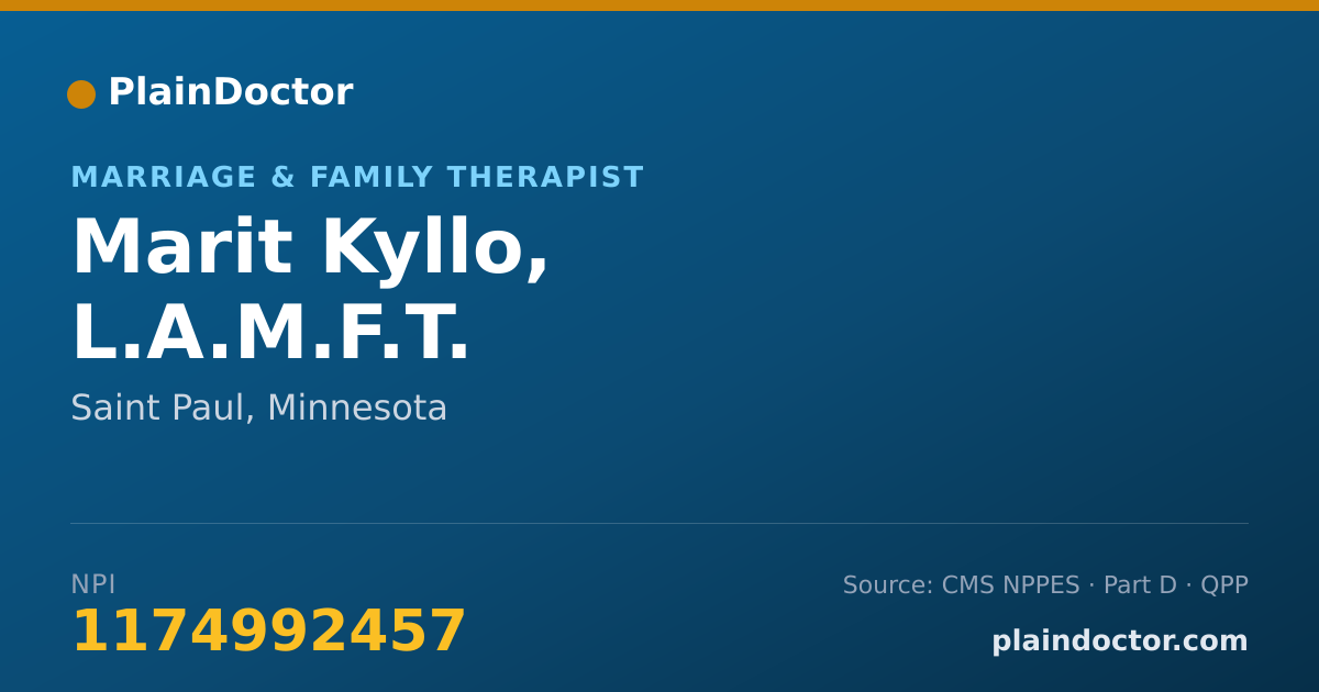 Shareable card for Marit Kyllo, L.A.M.F.T. - Marriage & Family Therapist, Saint Paul, MN