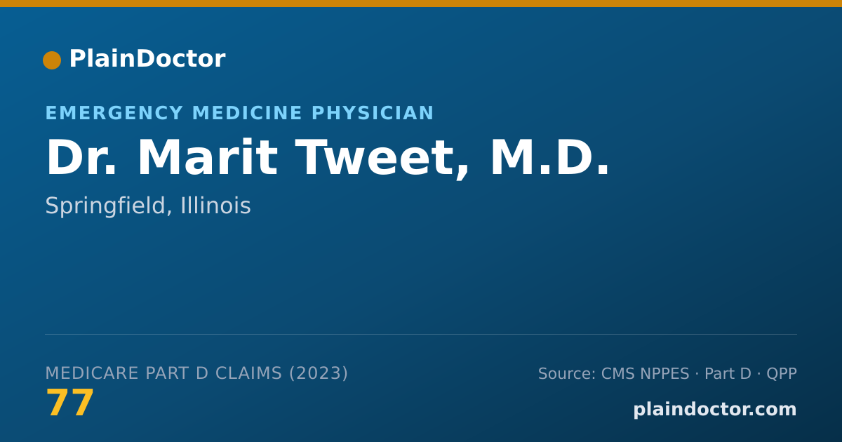 Shareable card for Marit Tweet, M.D. - Emergency Medicine Physician, Springfield, IL