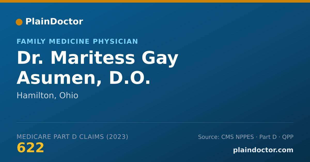Shareable card for Maritess Gay Asumen, D.O. - Family Medicine Physician, Hamilton, OH