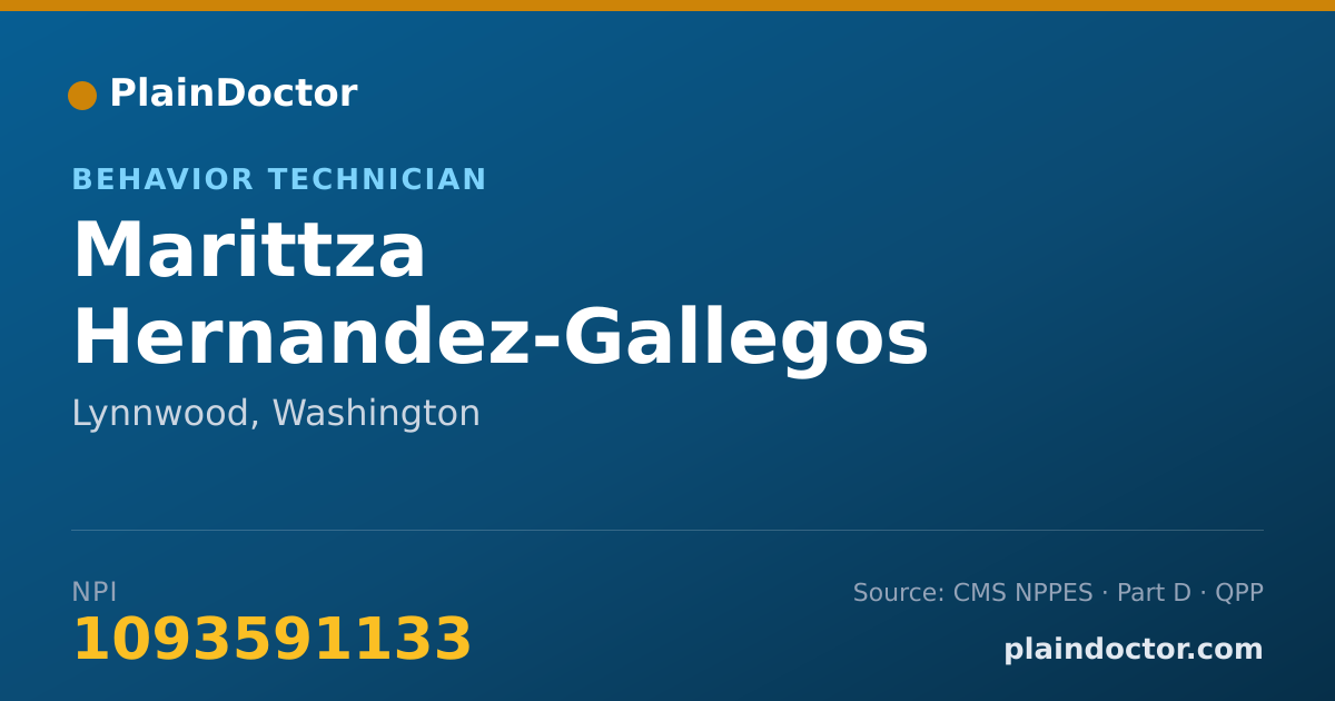 Shareable card for Marittza Hernandez-Gallegos - Behavior Technician, Lynnwood, WA