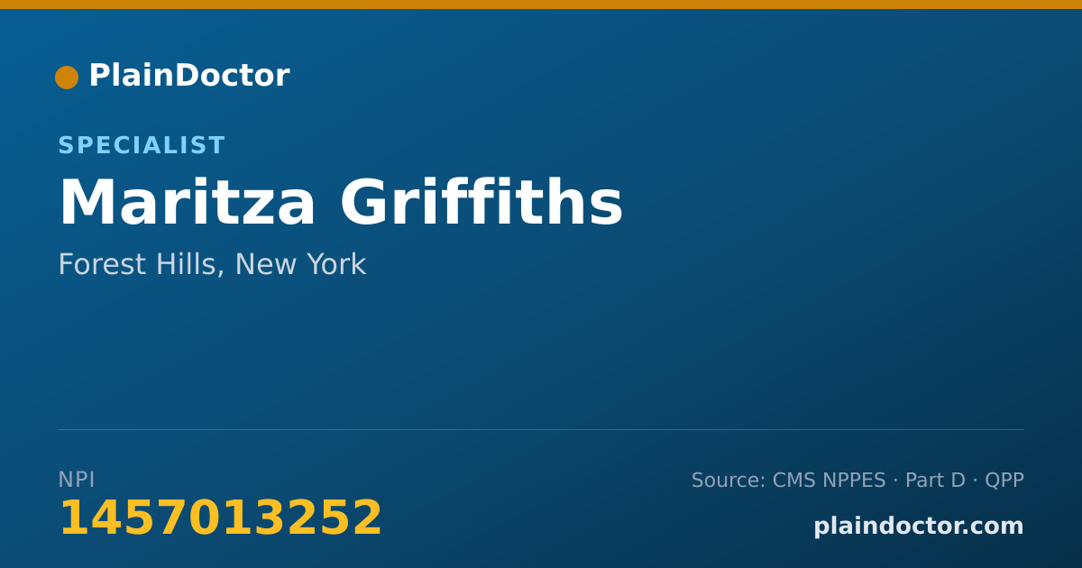 Shareable card for Maritza Griffiths - Specialist, Forest Hills, NY