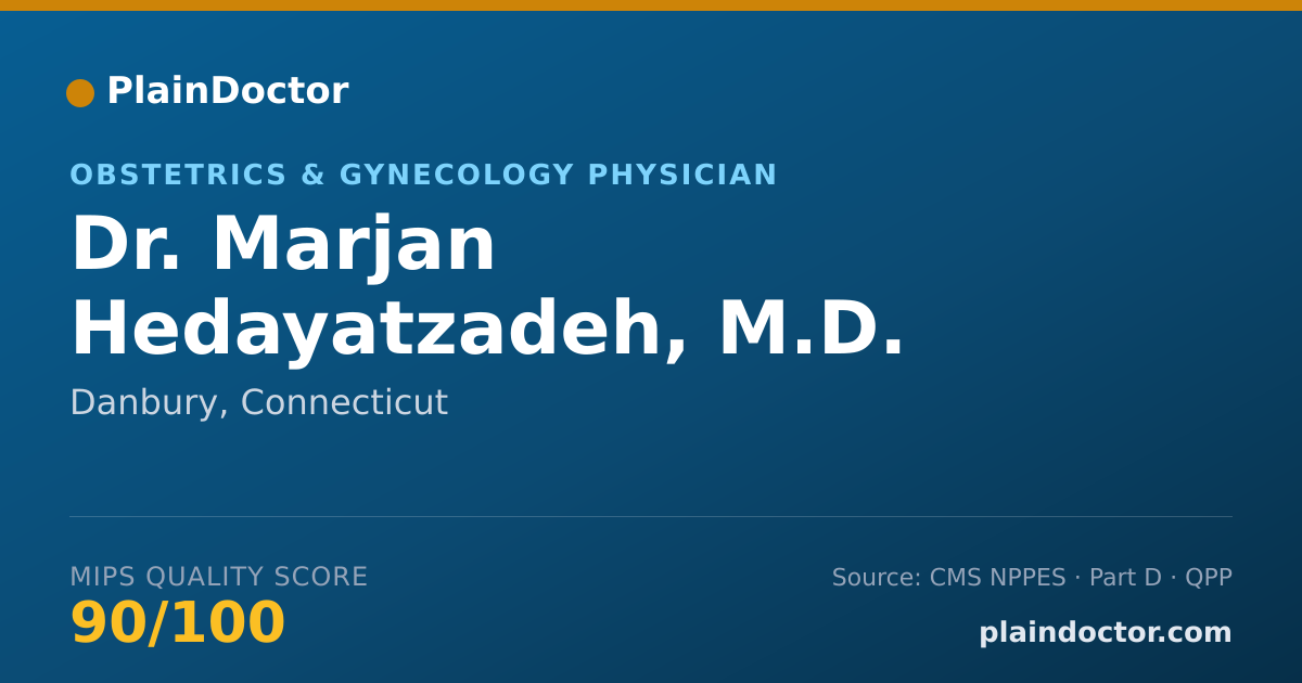Shareable card for Marjan Hedayatzadeh, M.D. - Obstetrics & Gynecology Physician, Danbury, CT
