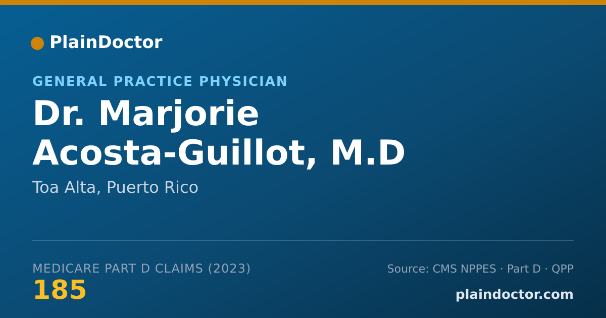 Shareable card for Marjorie Acosta-Guillot, M.D - General Practice Physician, Toa Alta, PR