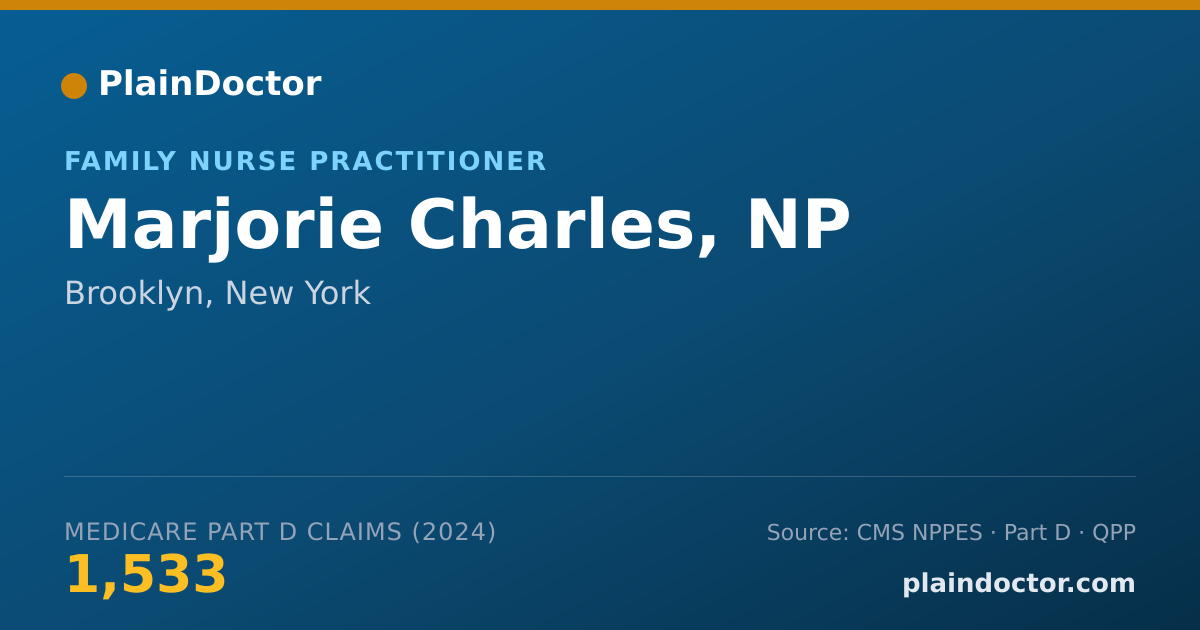 Shareable card for Marjorie Charles, NP - Family Nurse Practitioner, Brooklyn, NY