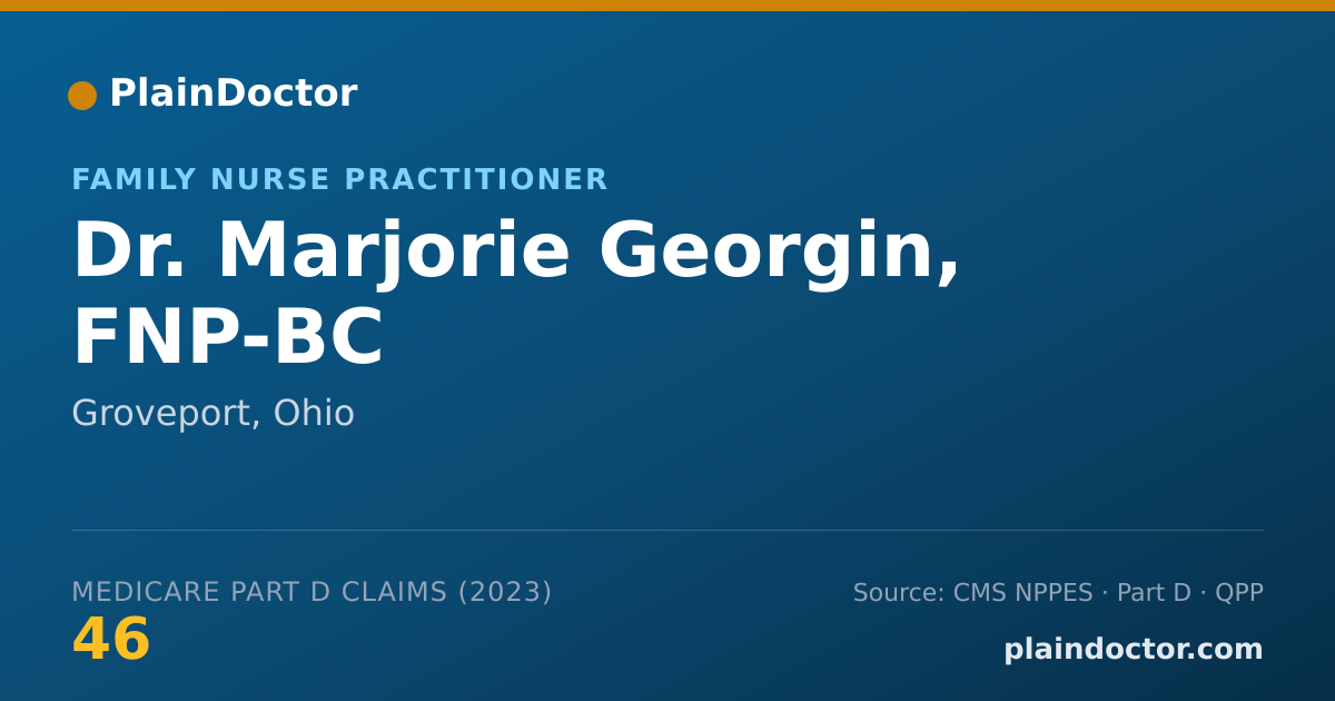 Shareable card for Marjorie Georgin, FNP-BC - Family Nurse Practitioner, Groveport, OH