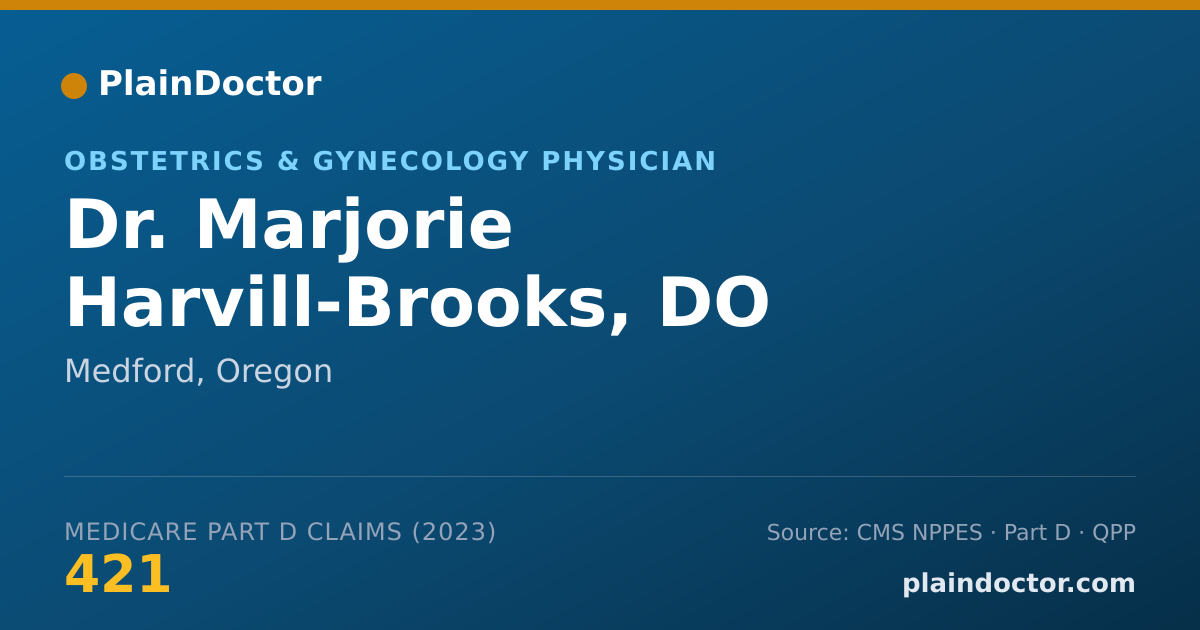 Shareable card for Marjorie Harvill-Brooks, DO - Obstetrics & Gynecology Physician, Medford, OR